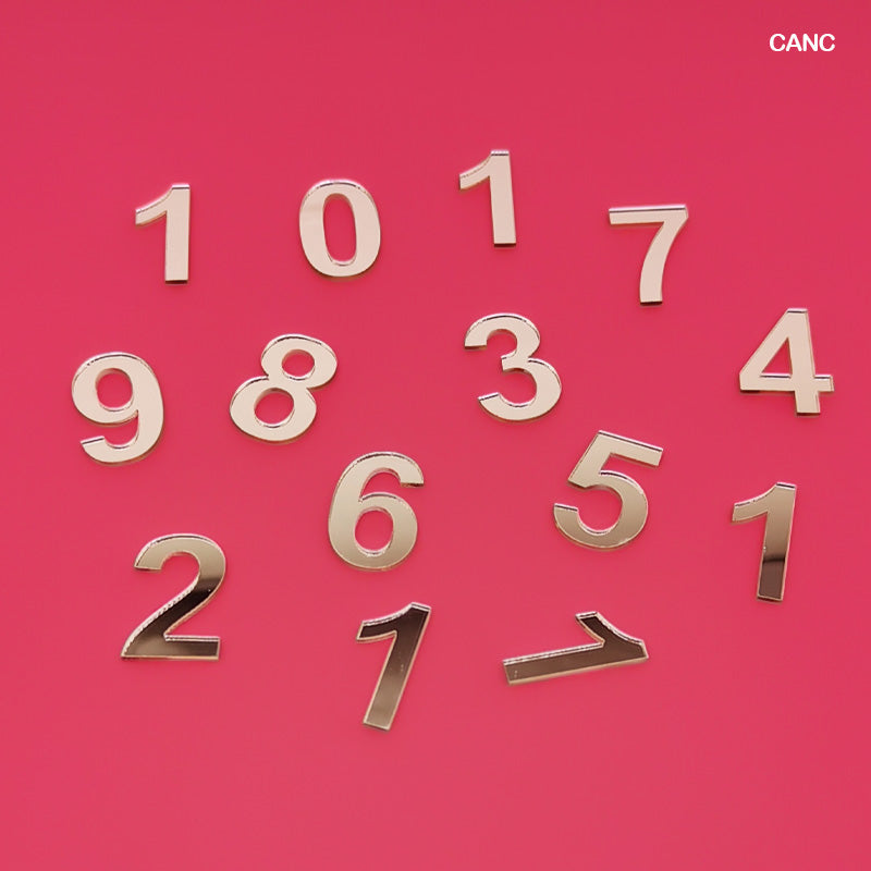 CANC 1" NUMBER COPER CLOCK ACRYLIC