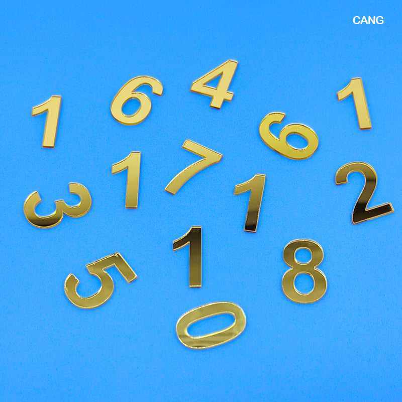 CANG 1" NUMBER GOLD CLOCK ACRYLIC