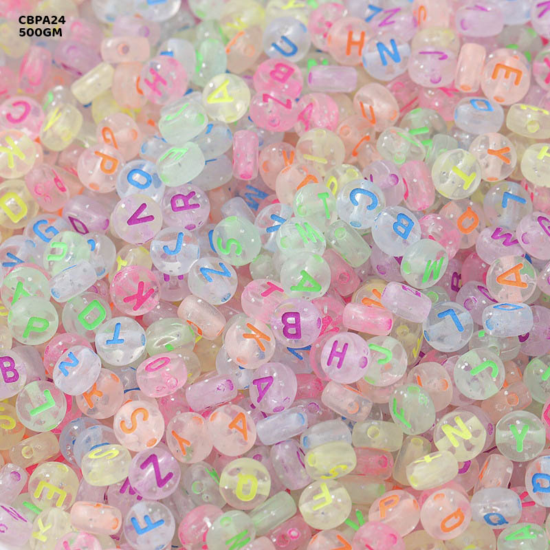 CBPA24 CRAFT BEADS PLASTIC 4*7MM 500GM A24