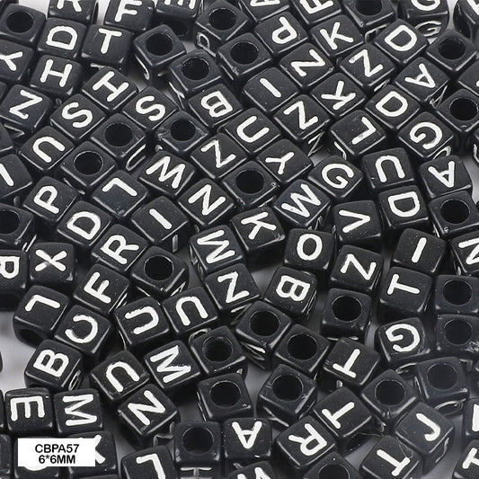 CBPA57 CRAFT BEADS PLASTIC 6*6MM 500GMS A57