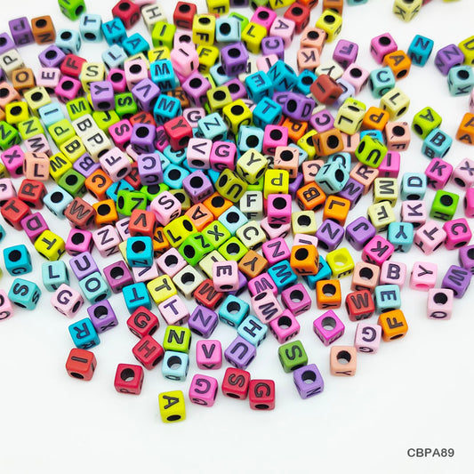 CBPA89 CRAFT BEADS PLASTIC 7*7MM 500GMS A89