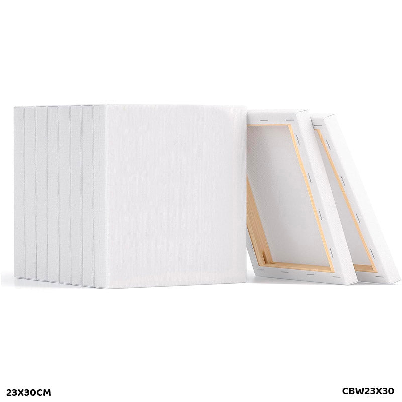 CANVAS BOARD STRETCHED WHITE 23X30CM (CBW23X30)