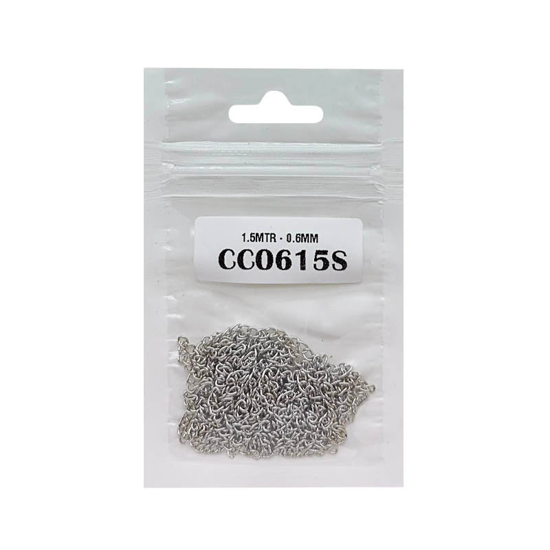 CC0615S CHAIN 1.5MTR SILVER 0.6MM
