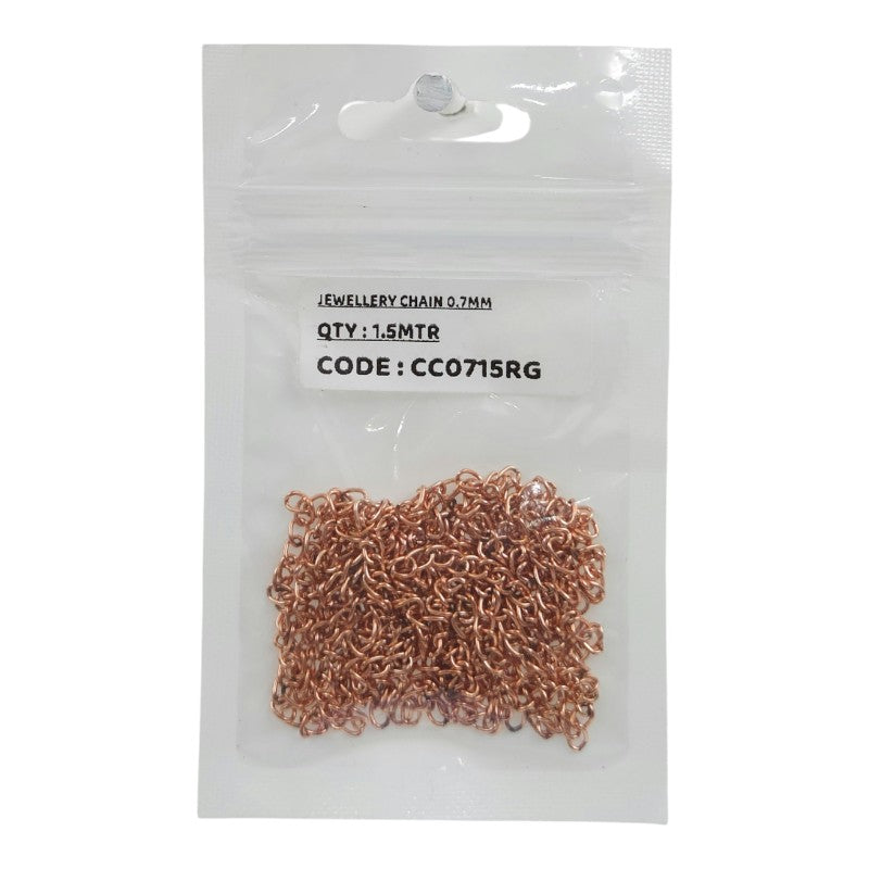 CC0715RG CHAIN 1.5MTR ROSE GOLD 0.7MM