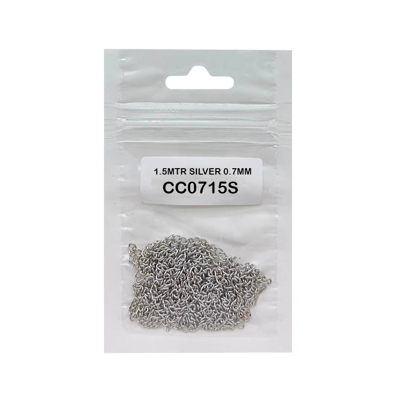 CC0715S CHAIN 1.5MTR SILVER 0.7MM