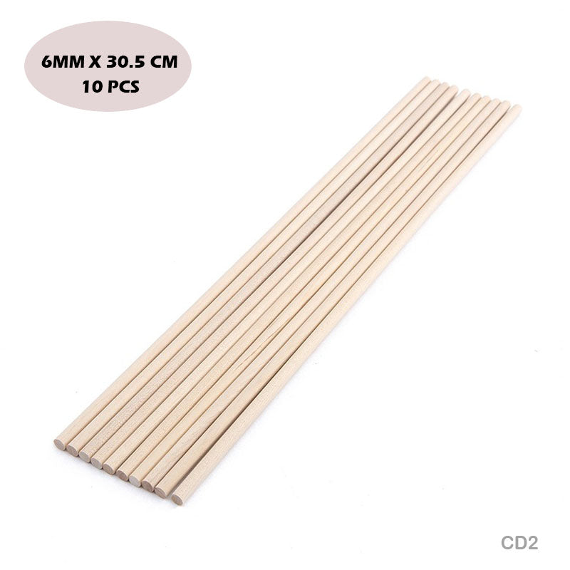 CD2 WOODEN STICK 30CMX6MM (10 STICK)