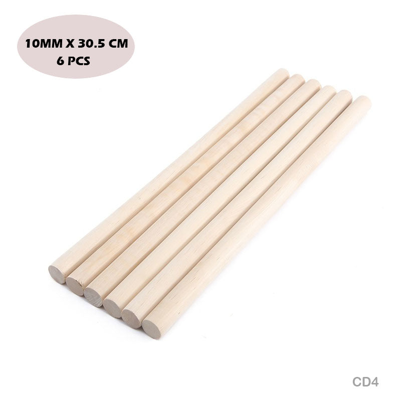 CD4 WOODEN STICK 30CMX10MM (6 STICK)