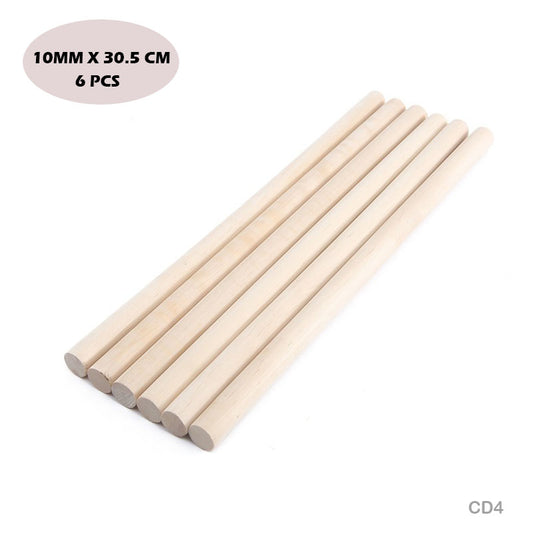 CD4 WOODEN STICK 30CMX10MM (6 STICK)