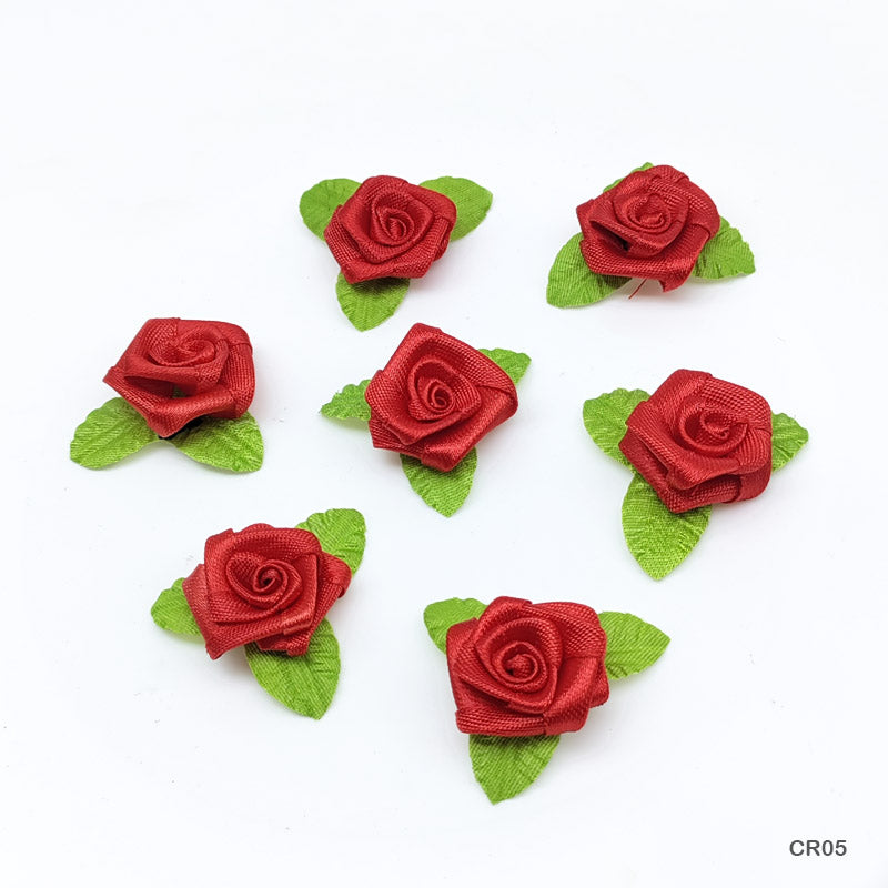 SATIN CLOTH FLOWER 24PC RED (CR05)