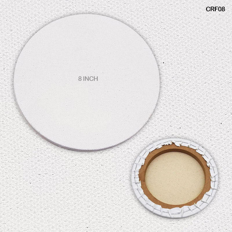 STRETCH CANVAS BOARD ROUND WITH FRAME  8"(CRF08)