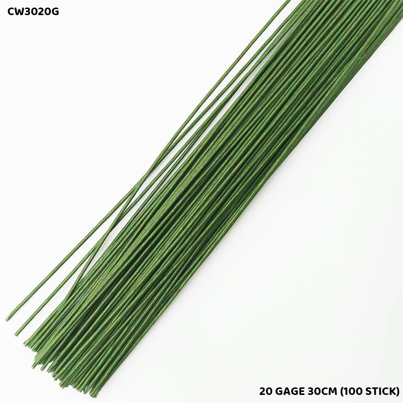 CW3020G CRAFT WIRE GREEN 20 GAGE 30CM (100 STICK)
