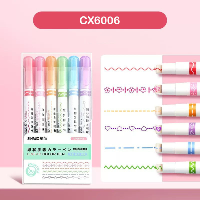 CX6006 LINEAR COLOR PEN 6 COLOR