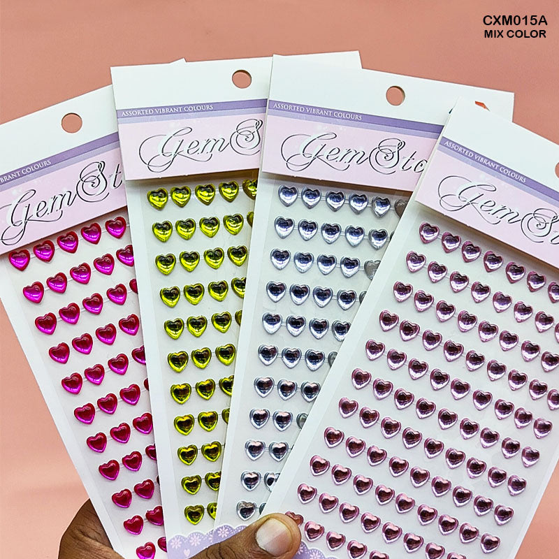 CXM015A GEM STONES HEART STICKER