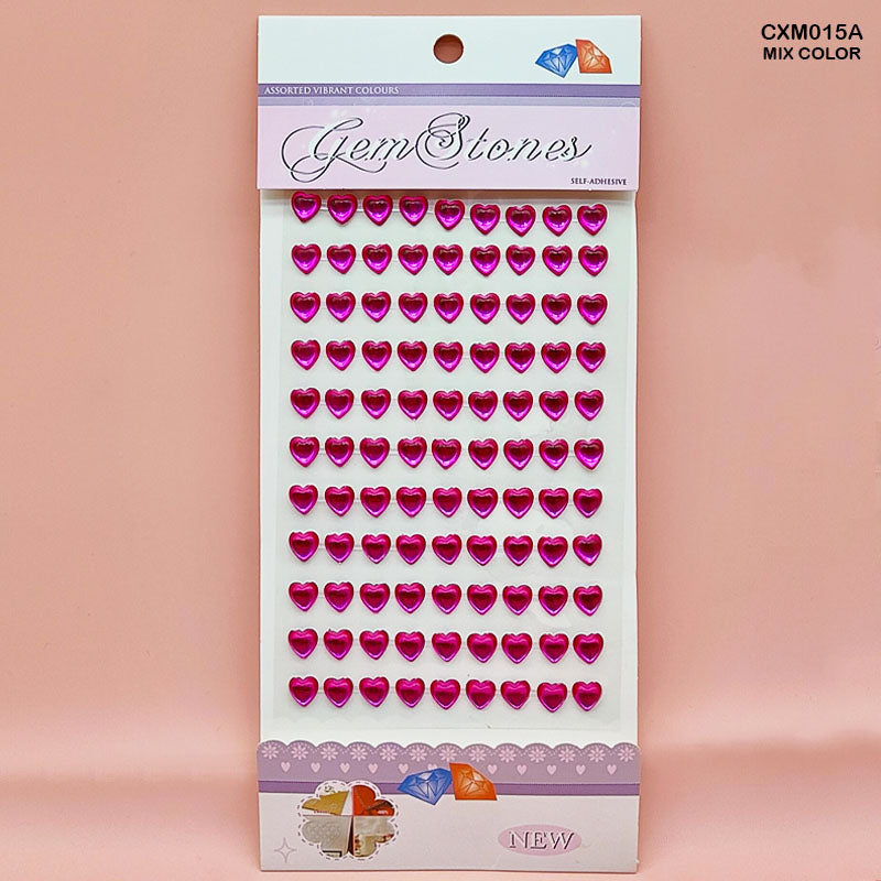 CXM015A GEM STONES HEART STICKER
