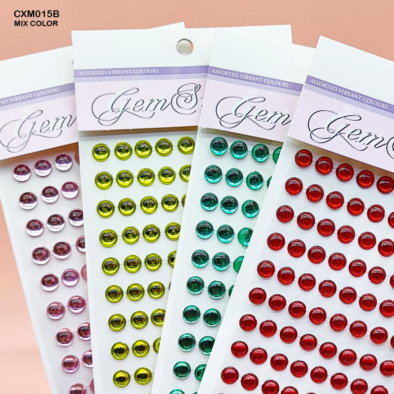 CXM015B GEM STONES ROUND STICKER