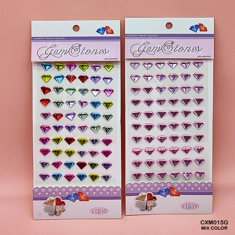 CXM015G GEM STONES DIAMOND SHAPE STICKER