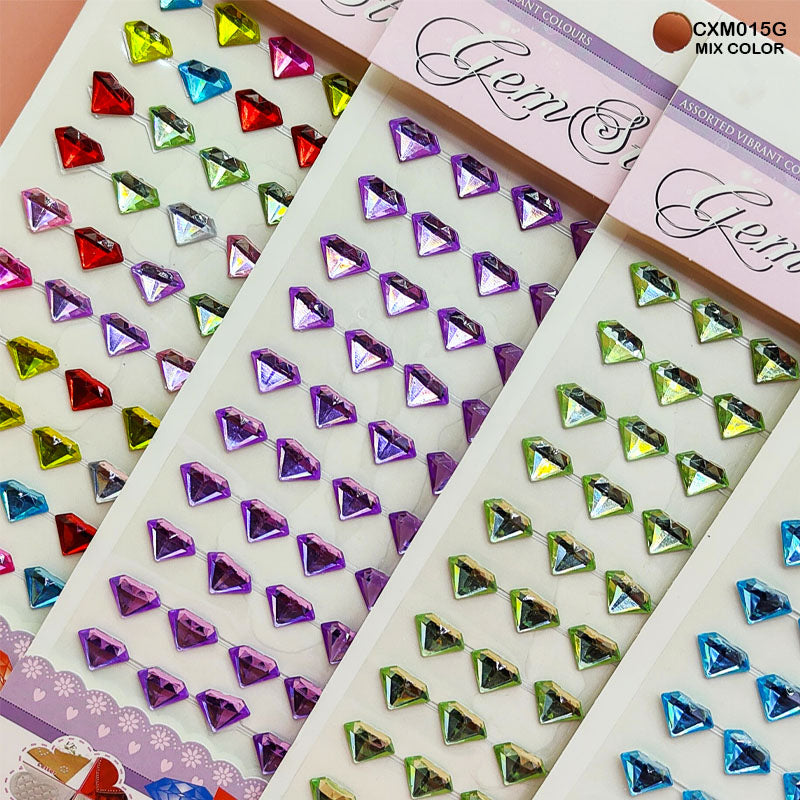 CXM015G GEM STONES DIAMOND SHAPE STICKER