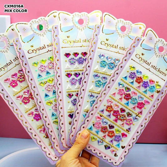 CXM016A CRYSTAL STICKER FLOWER GEM