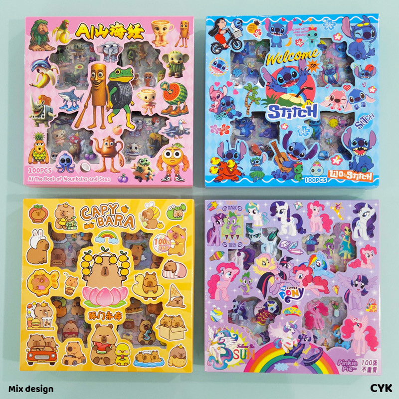 CYK 100PC CARTOON PRINT KIDS STICKER