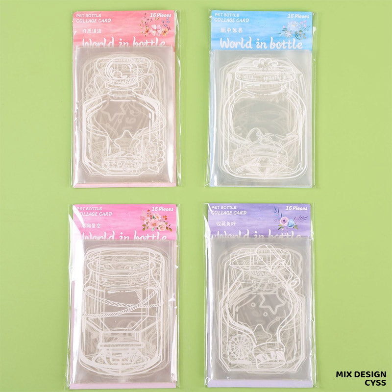 CYSS WORLD IN BOTTLE COLLAGE CARD 16 PIECE