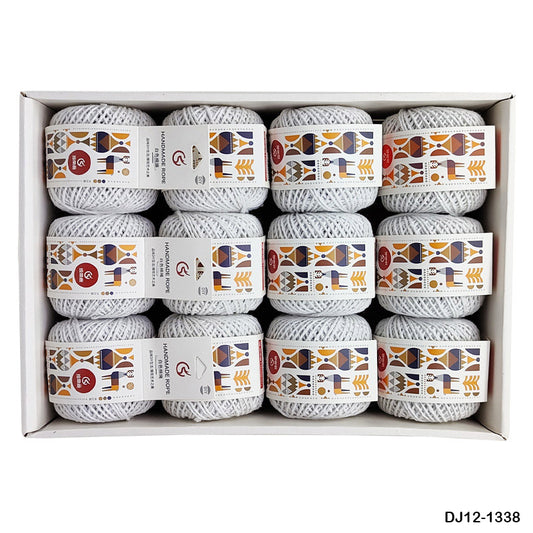 DJ121338 HANDMADE COTTON ROPE THREAD 50GM 12PC