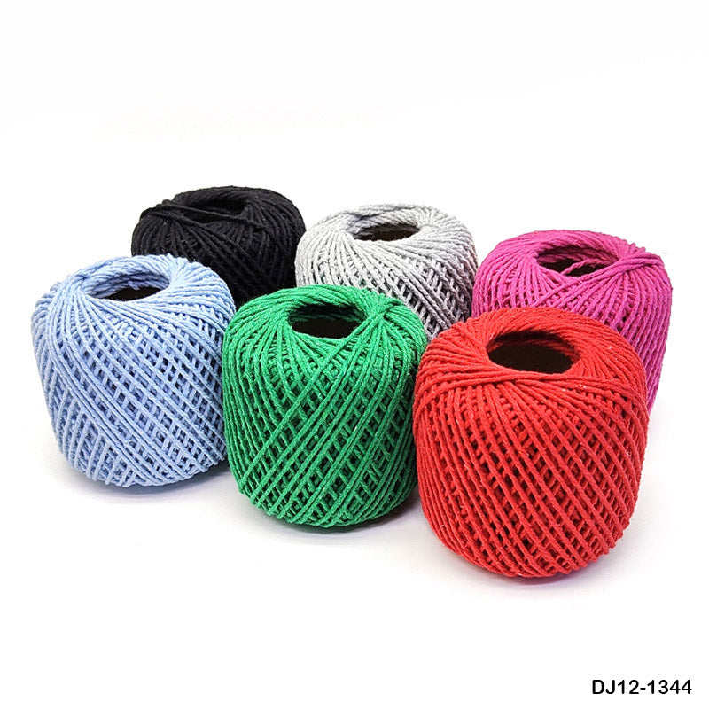 DJ121344 HANDMADE COTTON ROPE THREAD 50GM 12PC