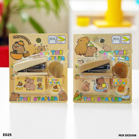 E025 MINI STAPLER WITH TAPE CUTTER SET