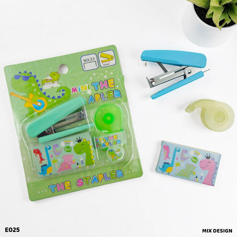 E025 MINI STAPLER WITH TAPE CUTTER SET