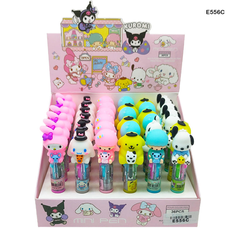 E556C 4 COLOR MINI CARTOON PEN (36PC)