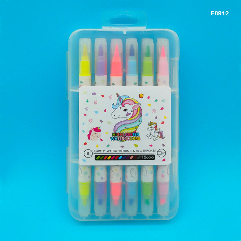 E8912 TWO TONE SIDE WATER COLOR HIGHLIGHTER MARKER