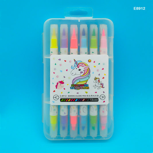E8912 TWO TONE SIDE WATER COLOR HIGHLIGHTER MARKER
