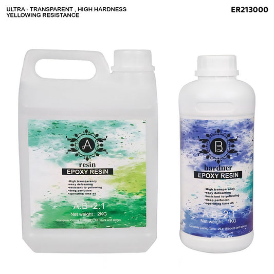 ER213000 2-1 3KG EPOXY ART RESIN HARDENER KIT