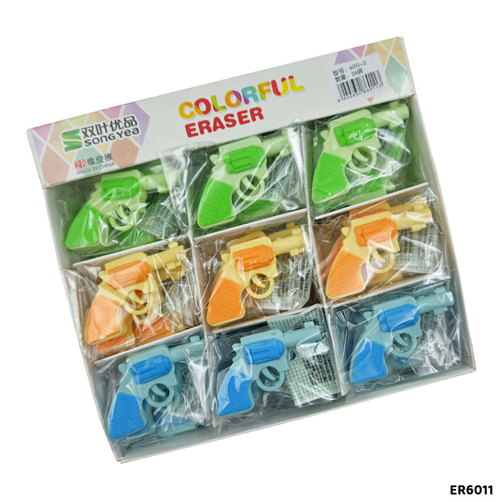 ER6011 GUN ERASER 36PCS
