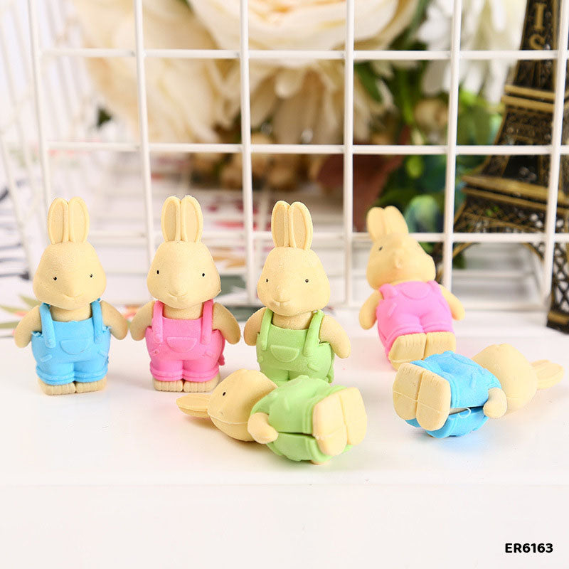 ER6163 RABBIT ERASER 27PCS