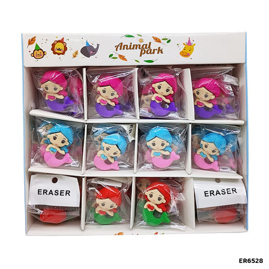 ER6528 MERMAID ERASER 48PCS