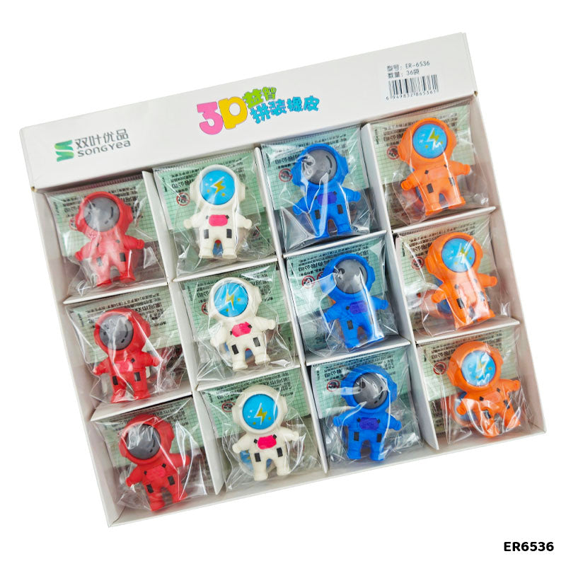 ER6536 ASTRONAUT ERASER 36PCS