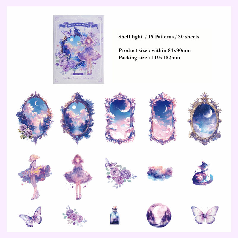 EXA2304221 DREAMLAND SERIES FANTASY STICKER 30PC