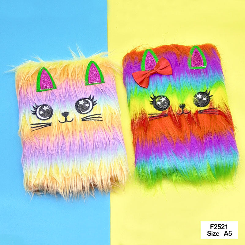 F2521 SOFT FUR DIARY A5