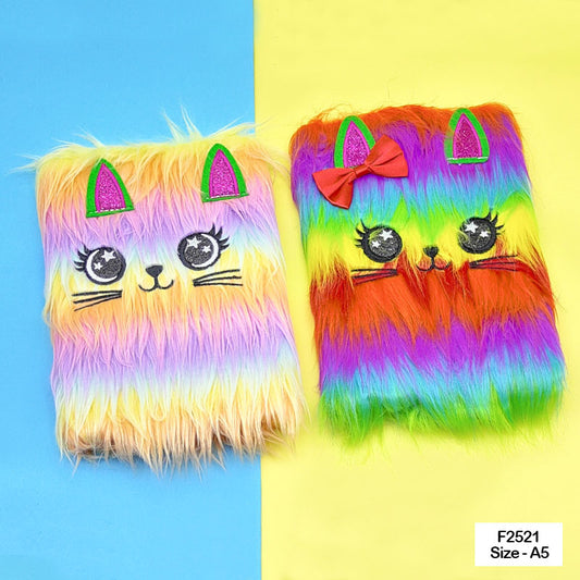 F2521 SOFT FUR DIARY A5
