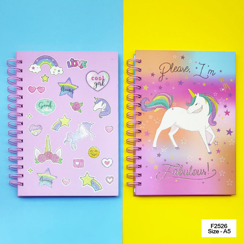 F2526 PRINTED SPIRAL DIARY 15X21CM