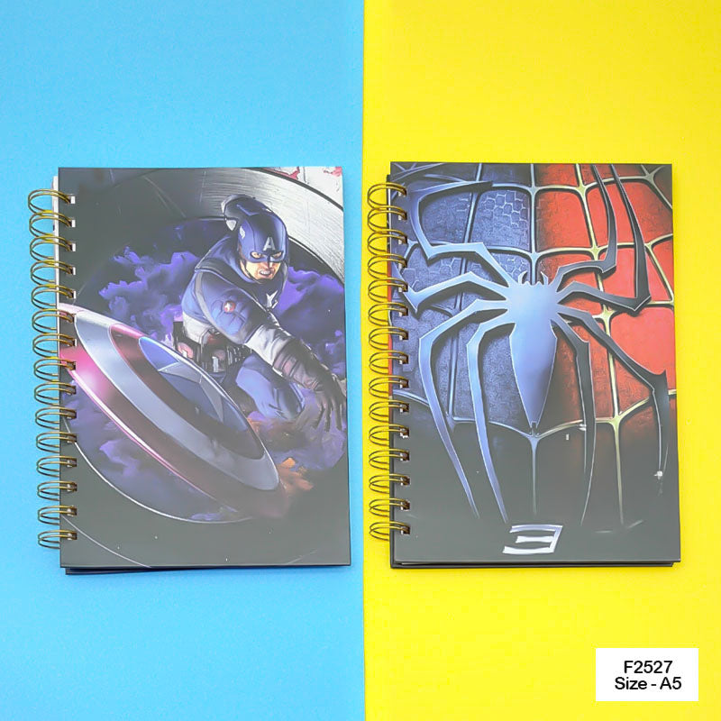 F2527 PRINTED SPIRAL DIARY 15X21CM