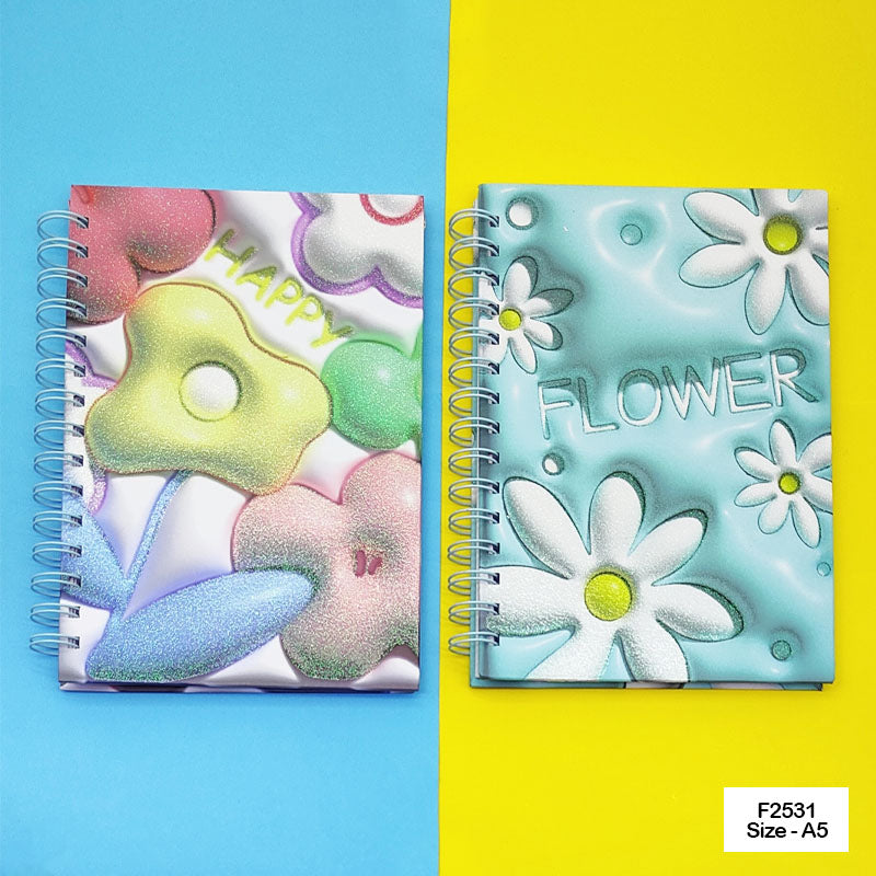 F2531 PRINTED SPIRAL DIARY 15X21CM A5