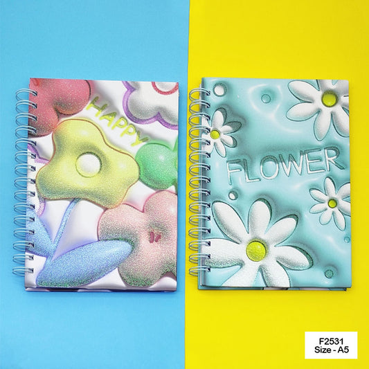 F2531 PRINTED SPIRAL DIARY 15X21CM A5