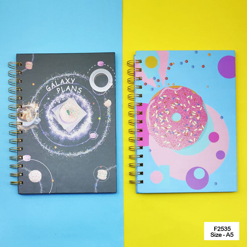 F2535 PRINTED SPIRAL DIARY 15X21CM A5