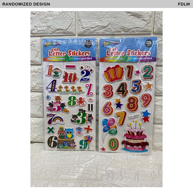 FDLW FUNNY CARTOON PRINT EVA ABC-123 STICKER