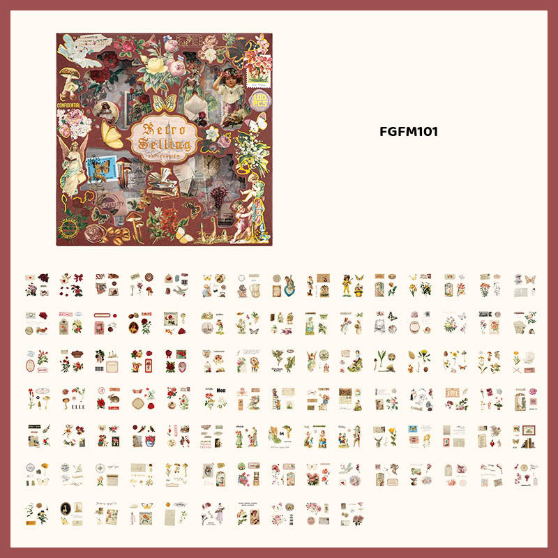 FGFM101 100PC STICKER RETRO SELLING