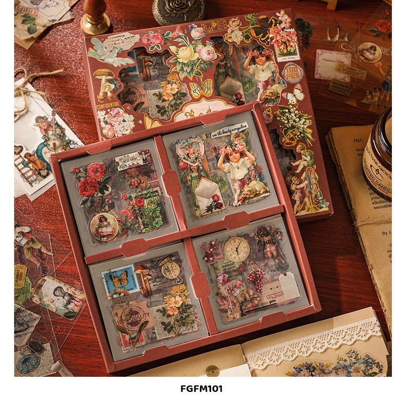 FGFM101 100PC STICKER RETRO SELLING