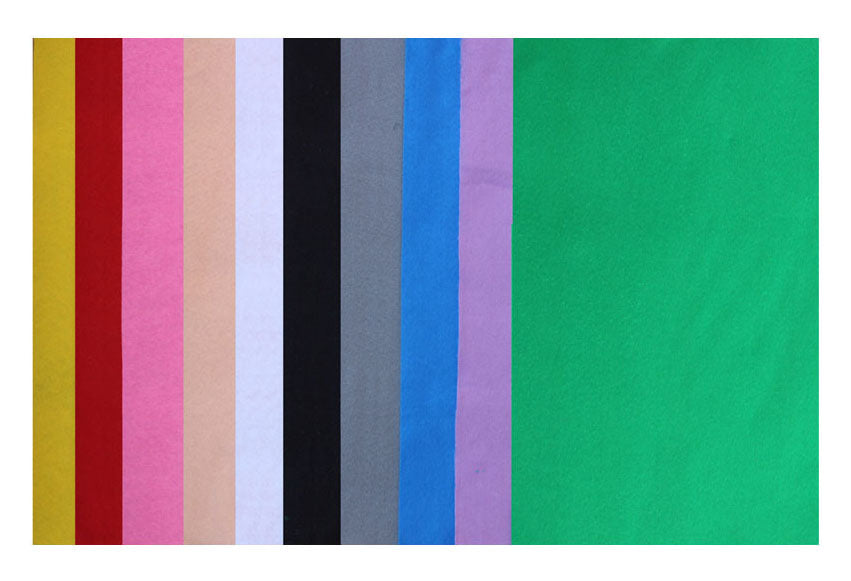 FELT SHEET A3 2MM HARD MULTICOLORED 10sheet (FSA32H)