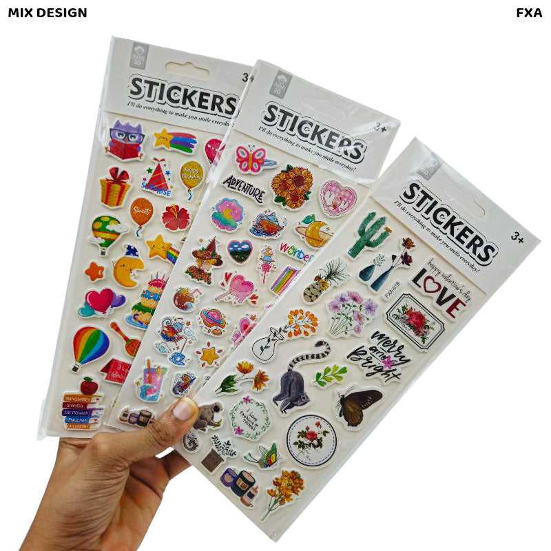 FXA FLASH 3D FUNNY CUTE PRINT STICKER (FXA)