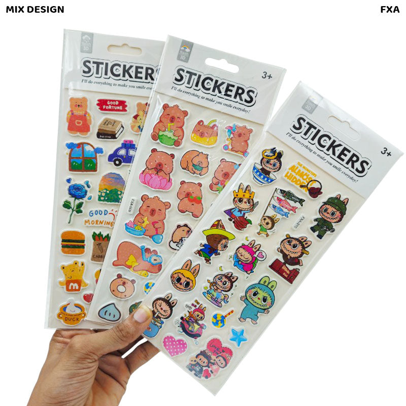 FXA FLASH 3D FUNNY CUTE PRINT STICKER (FXA)